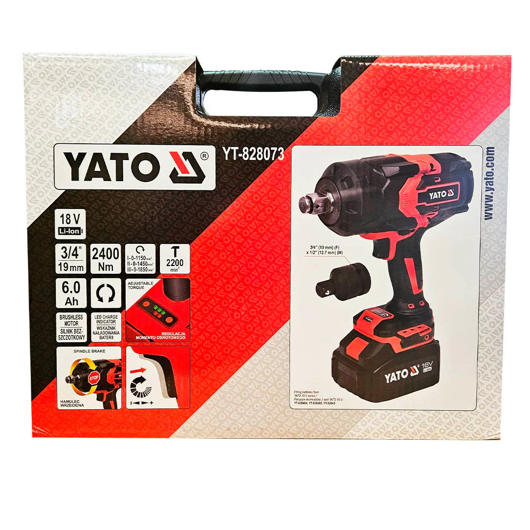 LLAVE PISTOLA DE IMPACTO 3/4" 18V 2400 NM YATO - Image 2
