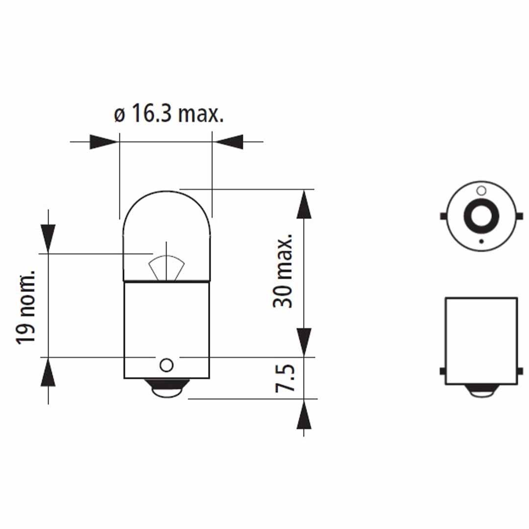 AMPOLLETA GLOBO CHICO 24V 5W NARVA - Image 3