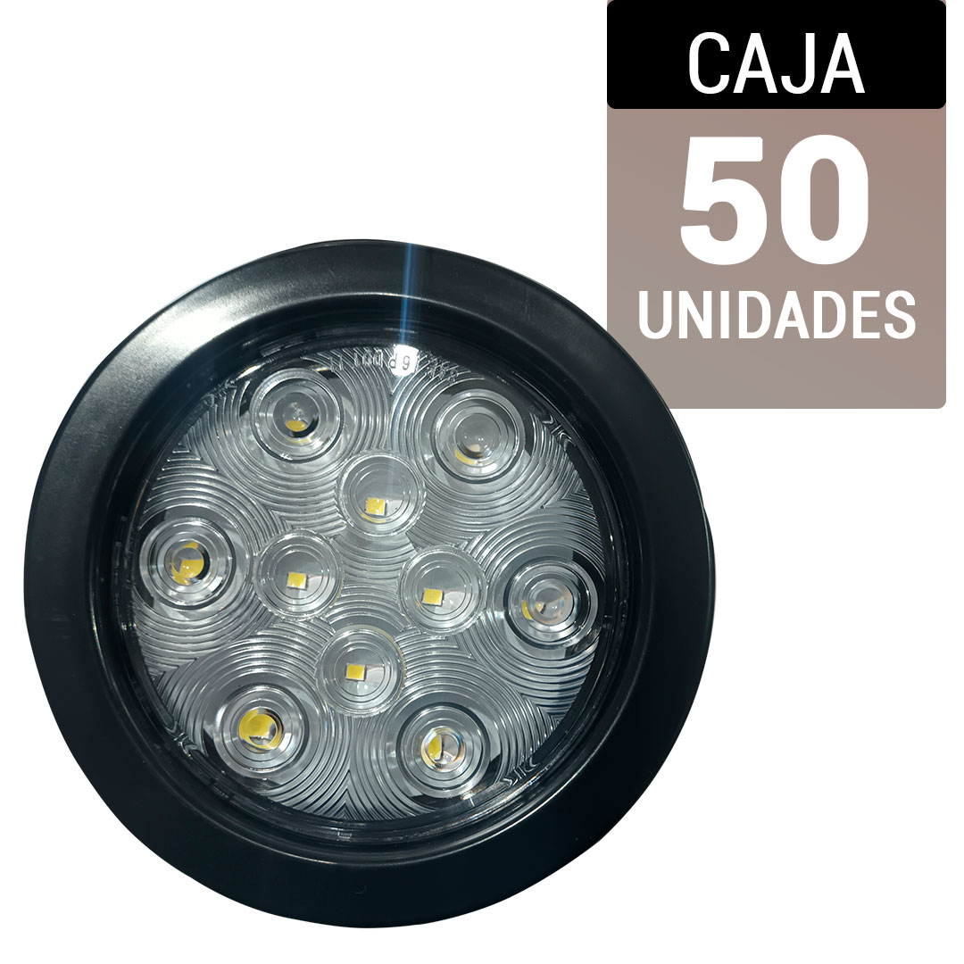 FOCO TRASERO LED MV 4" BLANCO CAJA 50 UNIDADES
