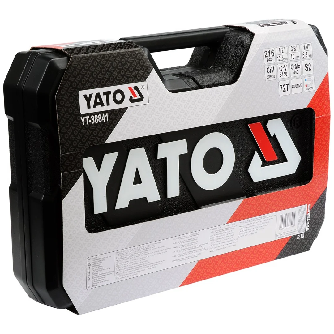 SET JUEGO DE DADOS 1/4", 3/8" Y 1/2" 215 PIEZAS YATO - Image 6