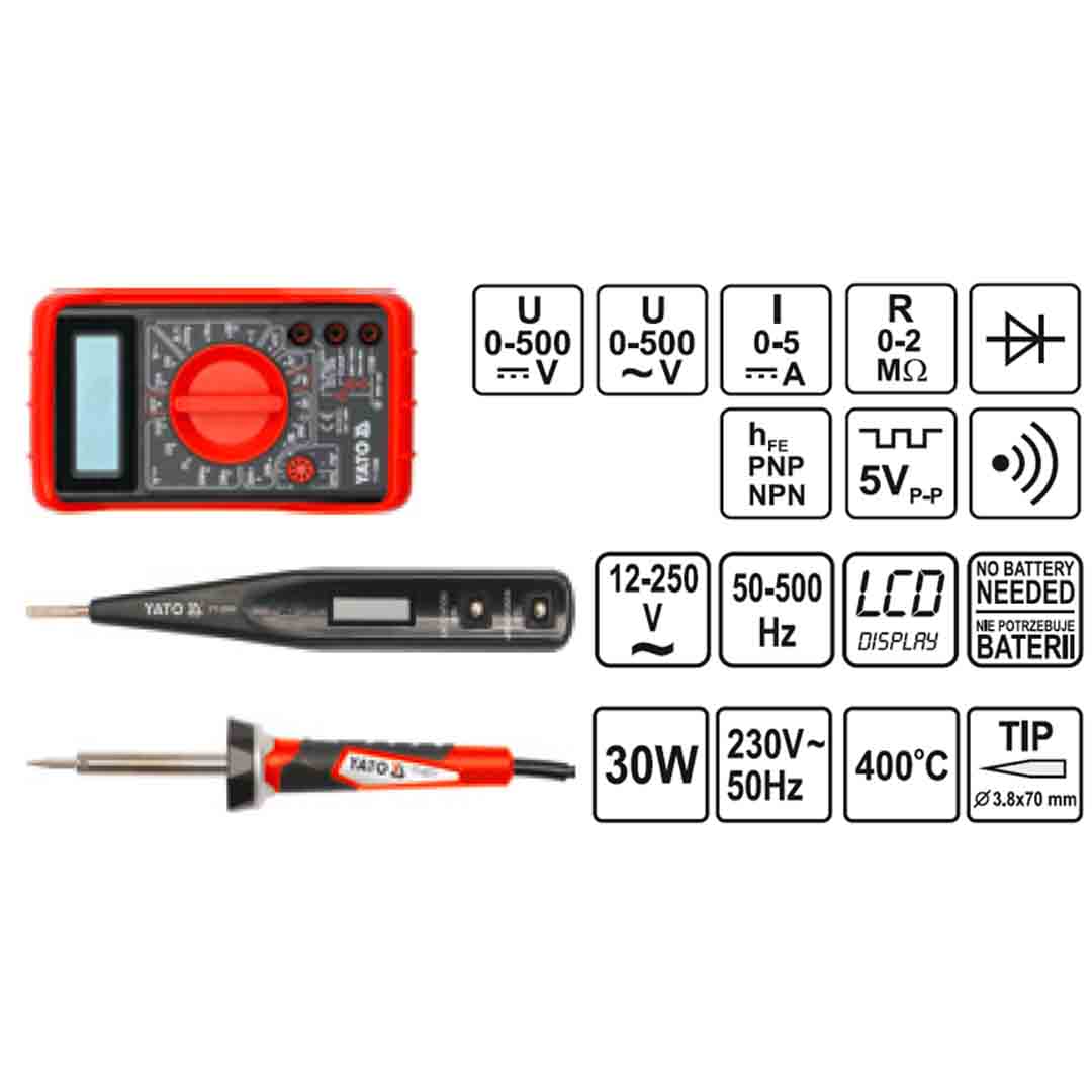 SET HERRAMIENTAS ELÉCTRICAS 68 PIEZAS YATO
 - Image 4