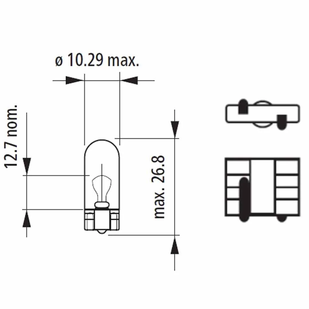 AMPOLLETA COLA DE PEZ 12V 3W NARVA - Image 3