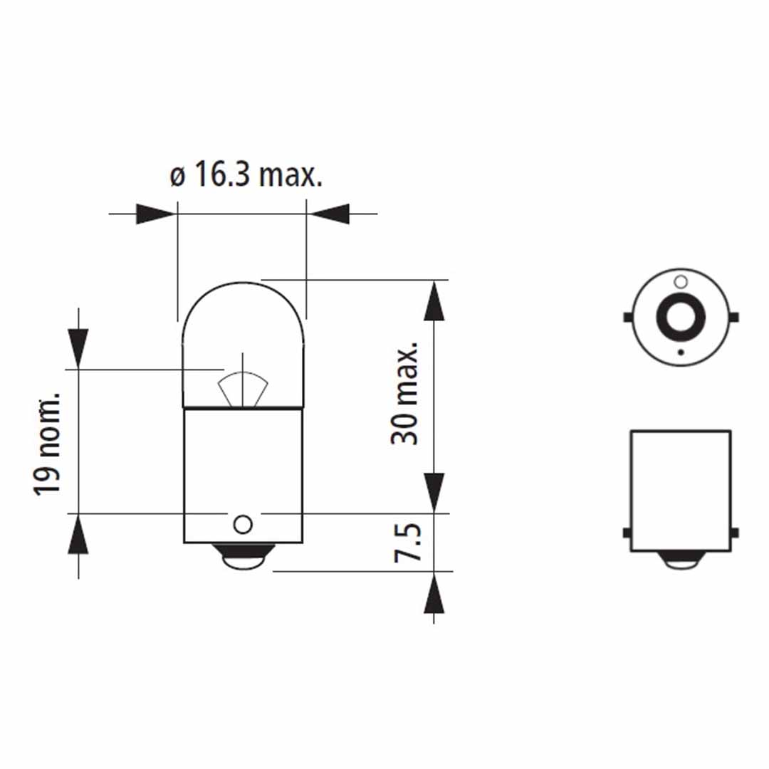 AMPOLLETA GLOBO CHICO 12V 10W NARVA - Image 3
