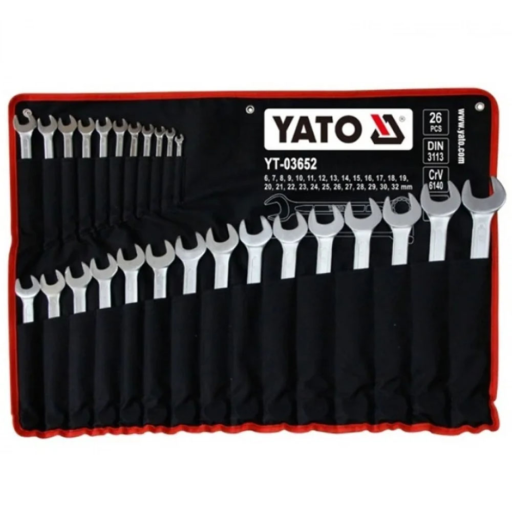 JUEGO DE LLAVES PUNTA Y CORONA 26 PCS YT-03652 YATO