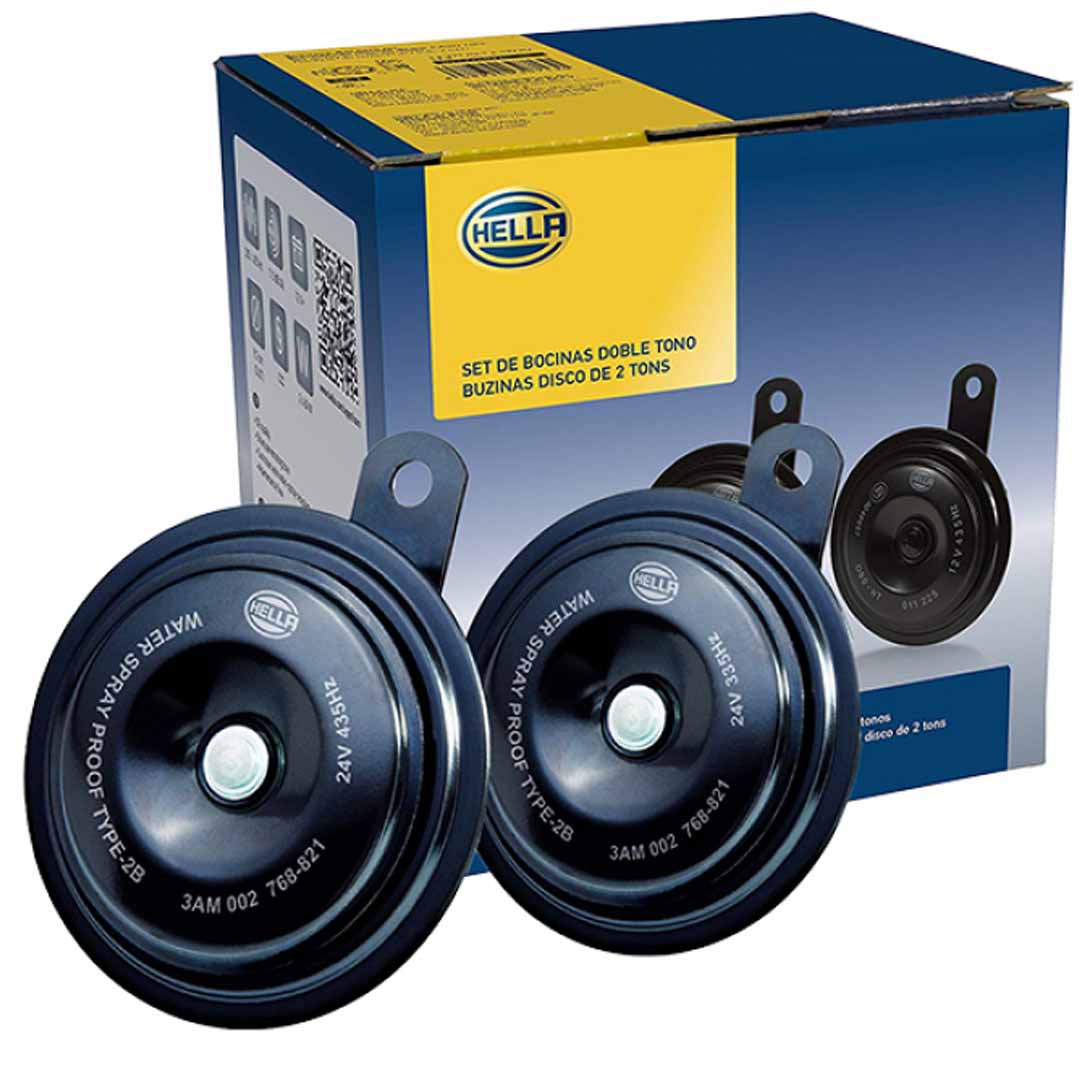 BOCINA DOBLE TONO 12 O 24V HELLA