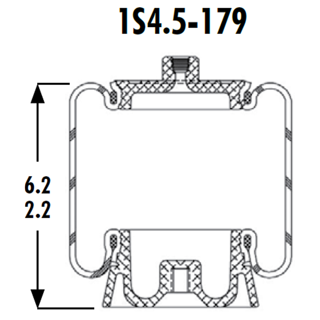 PULMON DE CABINA CAMION INTERNATIONAL 1S4.5-179 GOODYEAR - Image 3