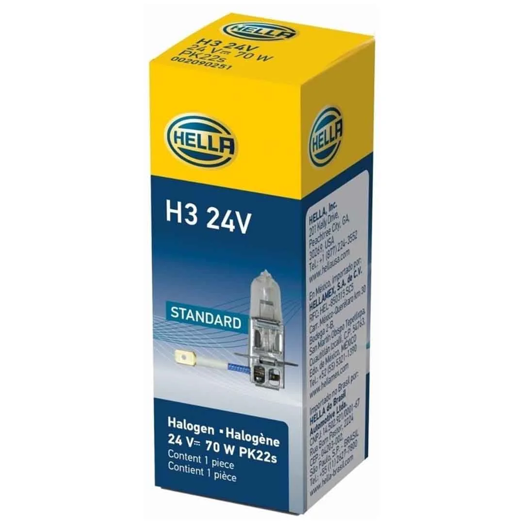AMPOLLETA HALÓGENA H3 24V 70W HELLA