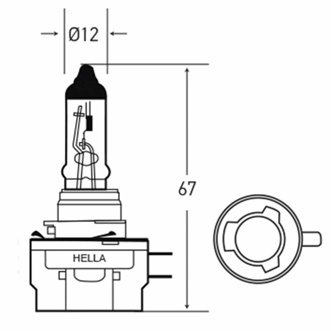 AMPOLLETA HALÓGENA H11 12V 55W HELLA - Image 3