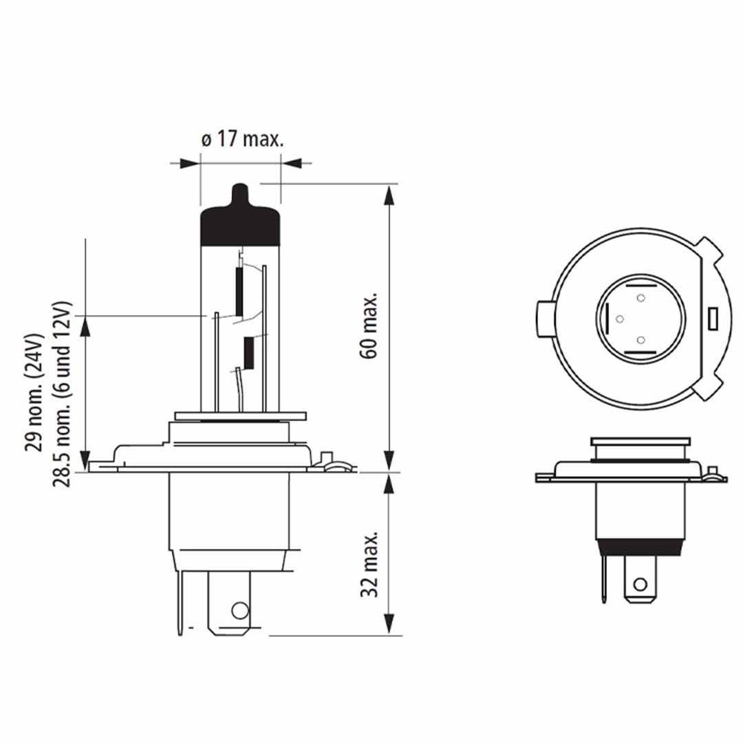 AMPOLLETA HALÓGENA H4 12V 60/55W NARVA - Image 4