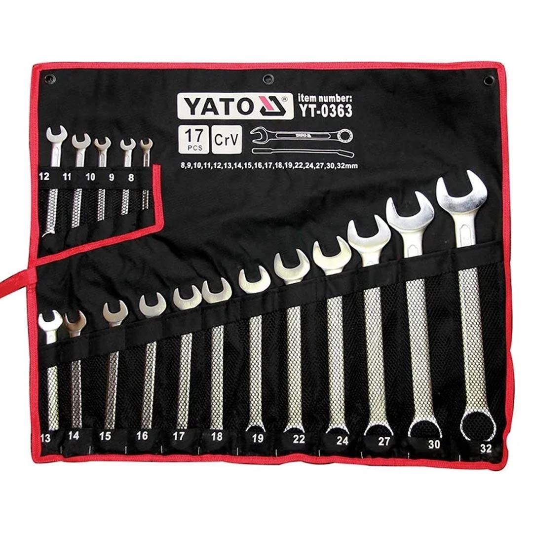 JUEGO DE LLAVES PUNTA Y CORONA 8-32 MM 17 PIEZAS