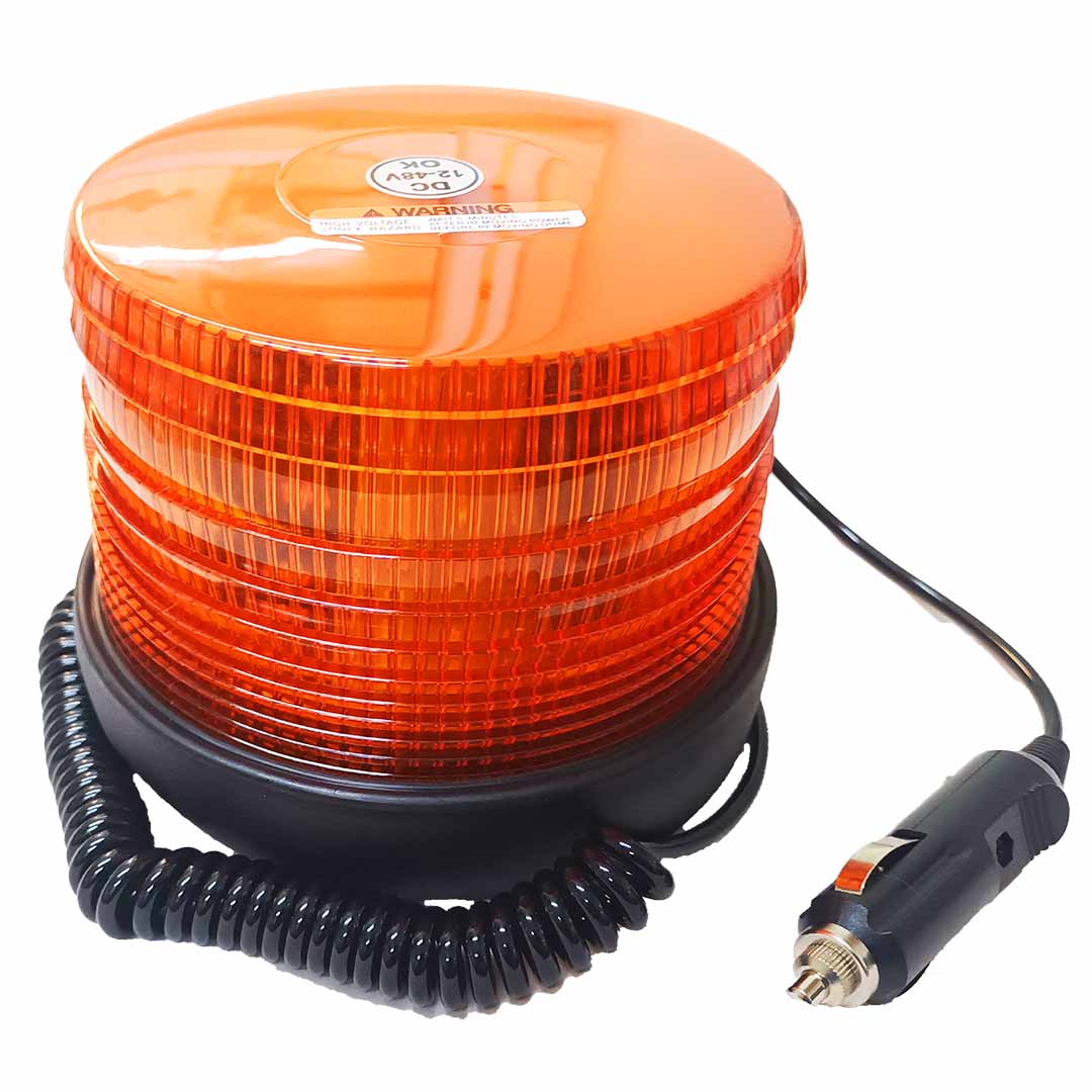 BALIZA AMBAR IMANTADA LED 12-48V ESTROBOSCOPICA
