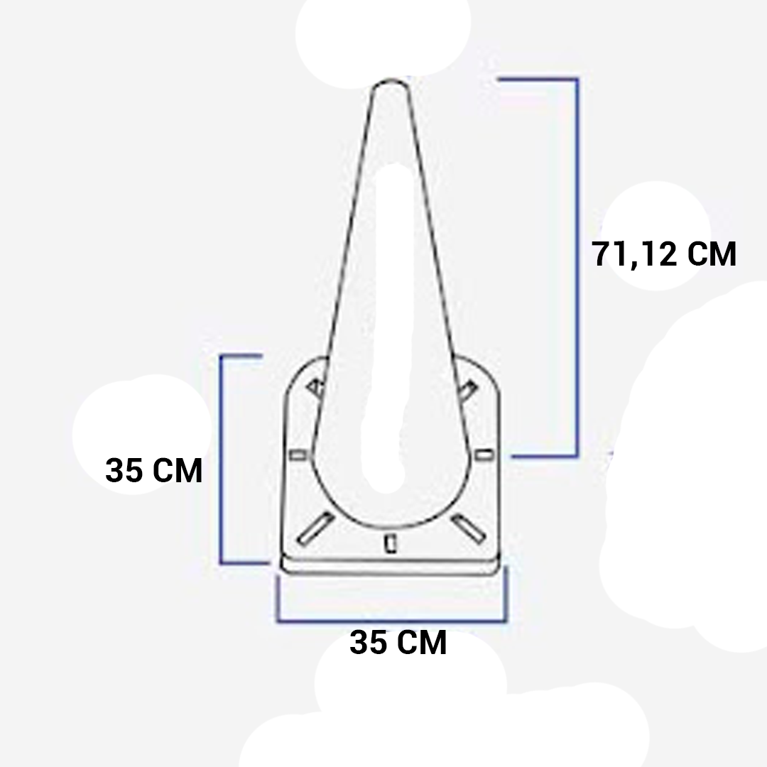 CONO DE SEGURIDAD PVC REFLECTANTE 70 CM - Image 2