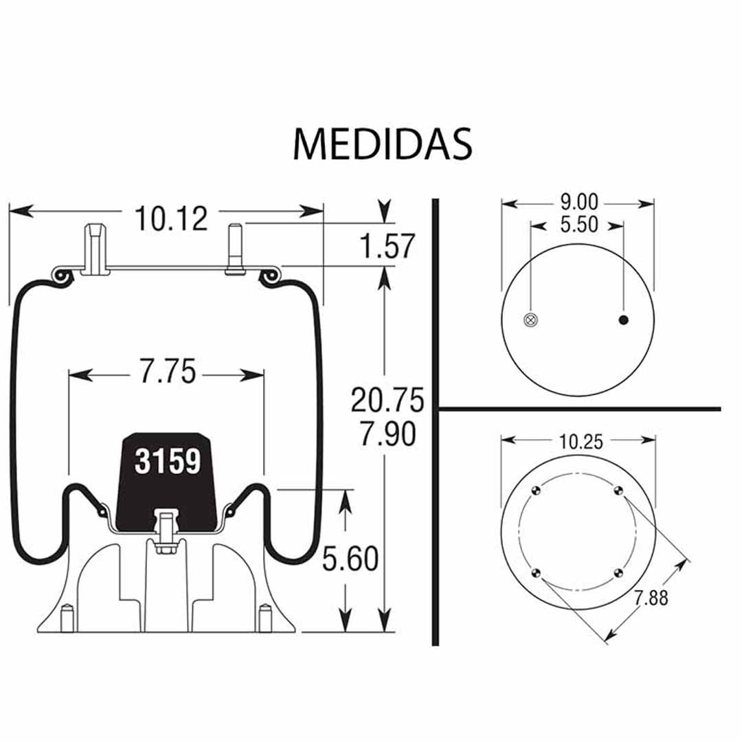 PULMÓN DE SUSPENSIÓN 1T15M-6 PARA REMOLQUE - Image 4