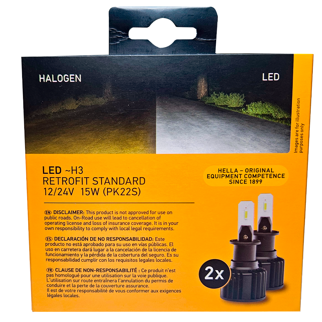 KIT DE AMPOLLETAS HELLA LED RETROFIT H3 12 Y 24V - Image 6