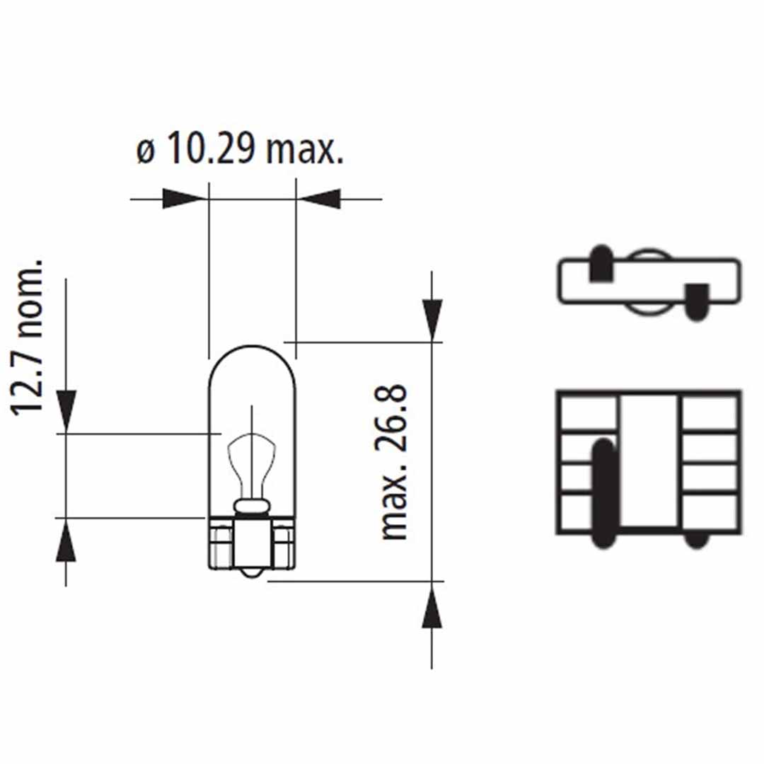 AMPOLLETA COLA DE PEZ 12V 3W NARVA - Image 3