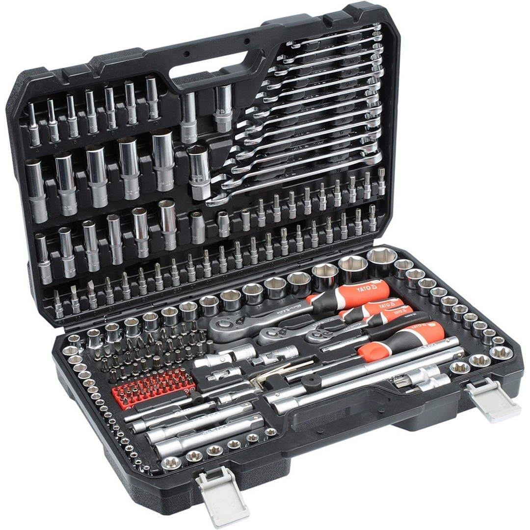 SET JUEGO DE DADOS 1/4", 3/8" Y 1/2" 215 PIEZAS YATO