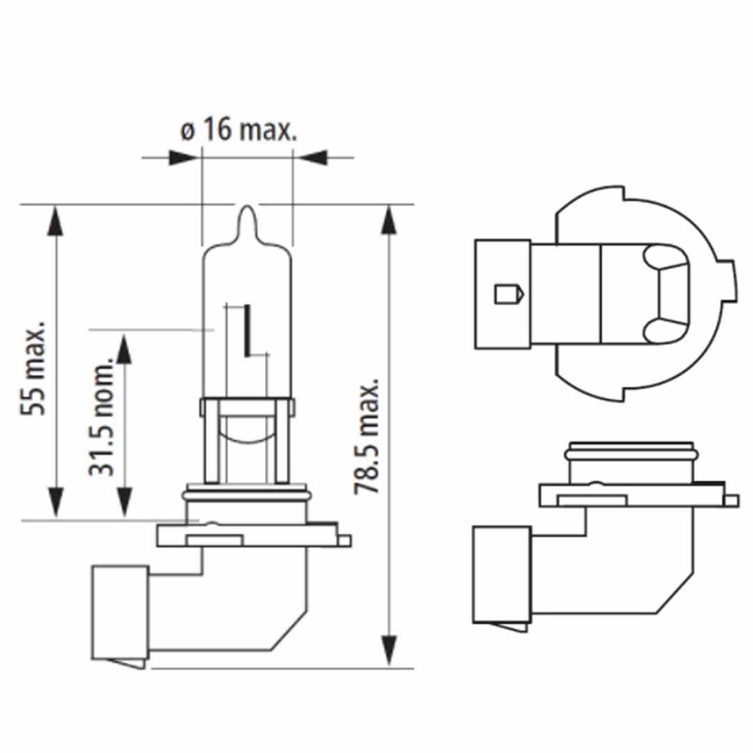 AMPOLLETA HALÓGENA HB3 9005 12V 65W NARVA - Image 3