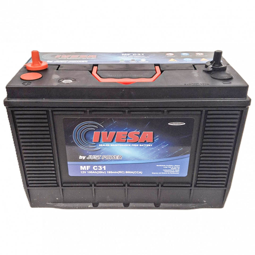 BATERIA 12V 100 AH 800 CCA BORNE CENTRAL CON PERNO JUST POWER - Image 3
