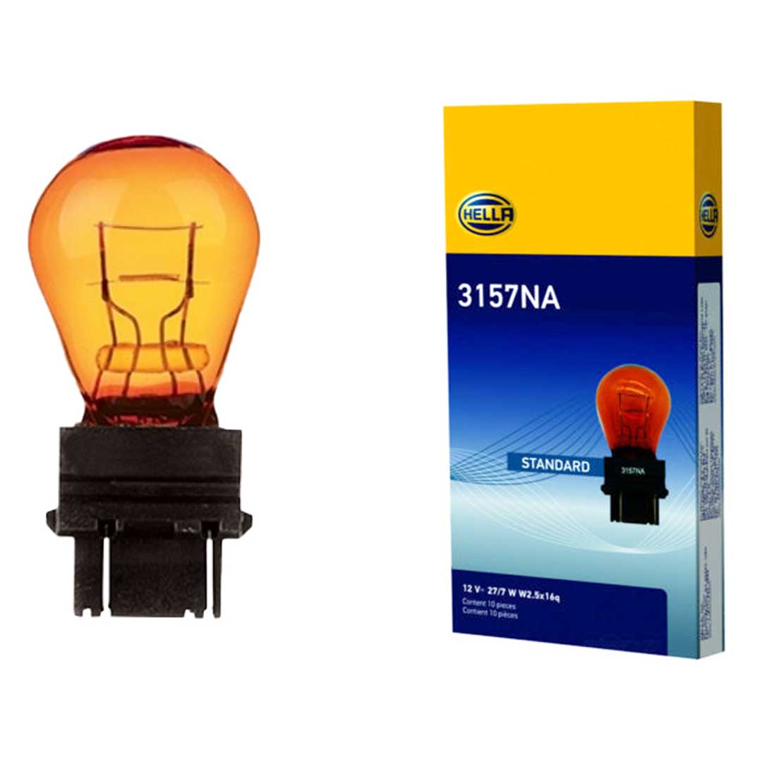 AMPOLLETA COLA DE PEZ 12V 27/7W DOS CONTACTOS AMBAR HELLA