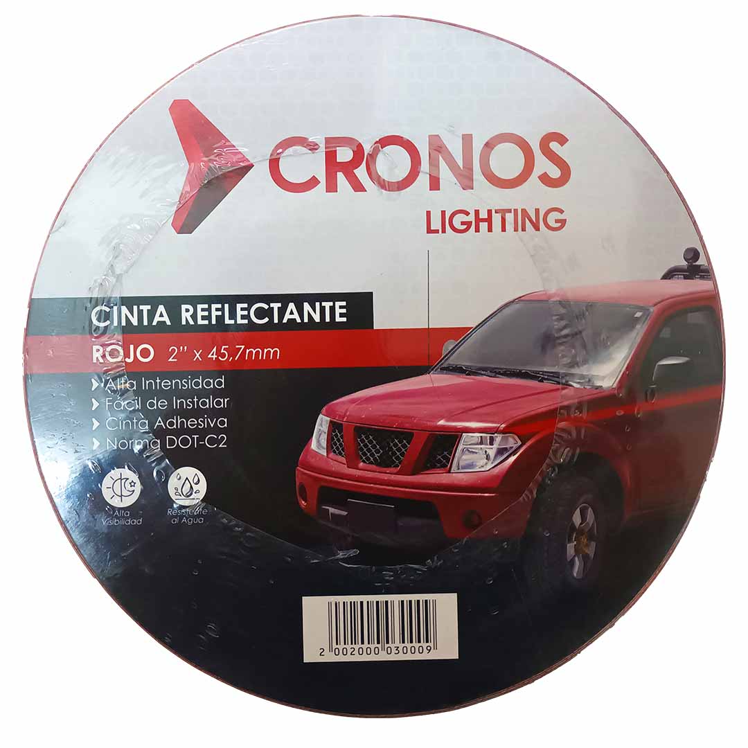 CINTA REFLECTANTE ROJA DOT-C2 45.7 MTS - Image 2