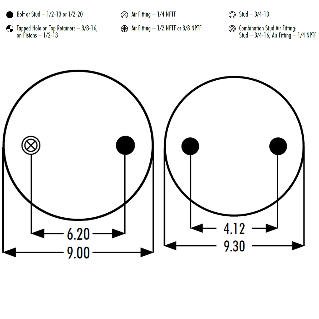 PULMON DE SUSPENSION 1T15L-1,5 1R11-028 KENWORTH GOODYEAR - Image 2