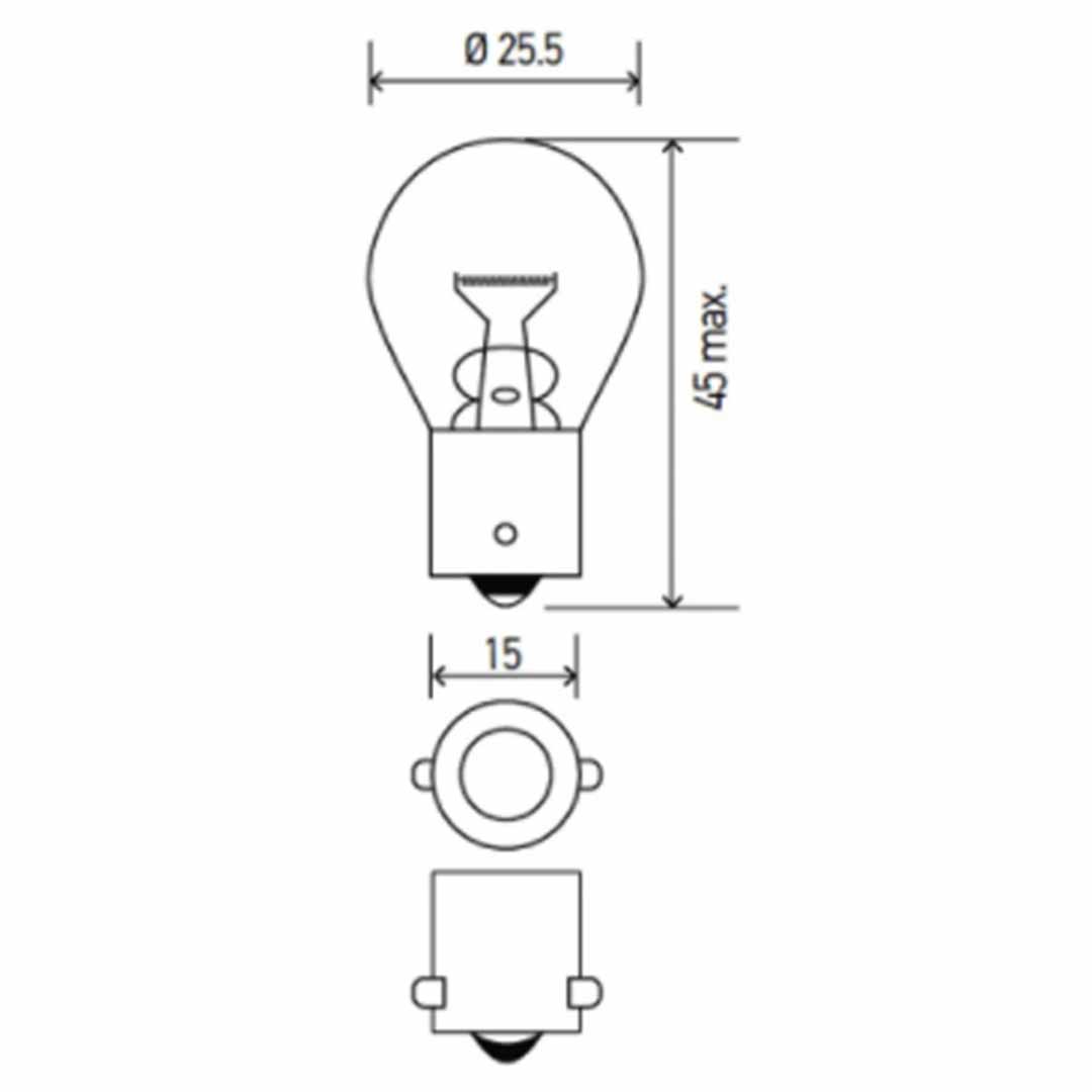 AMPOLLETA GLOBO GRANDE 12V 21W HELLA - Image 3
