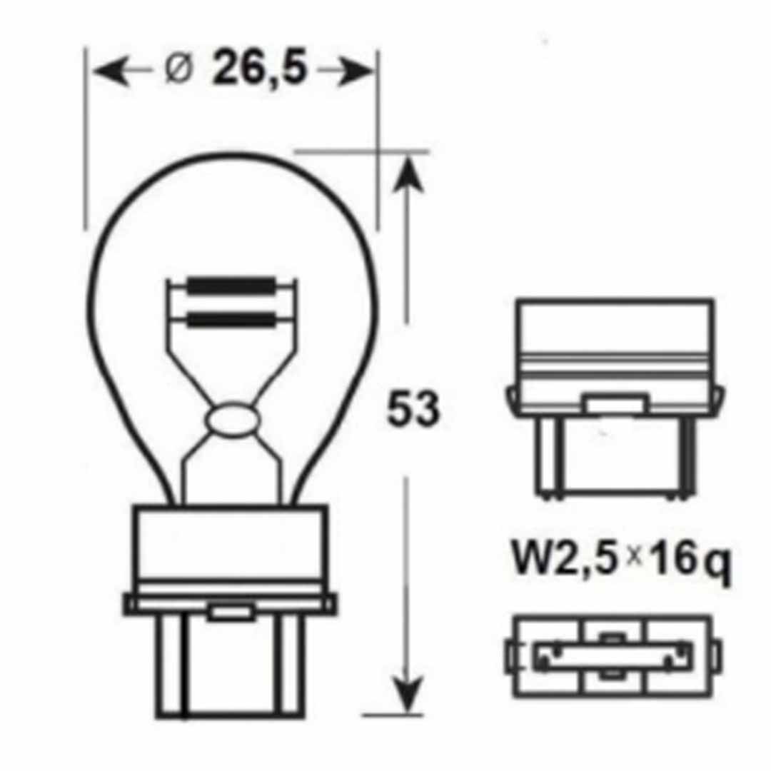 AMPOLLETA COLA DE PEZ 12V 27/7W DOS CONTACTOS NARVA - Image 3
