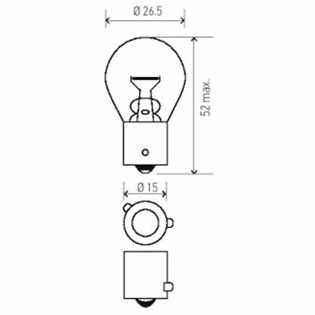 AMPOLLETA GLOBO GRANDE 24V 21W AMBAR HELLA - Image 3