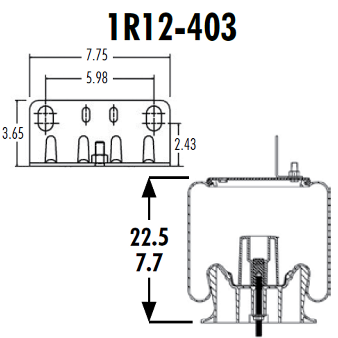 PULMON DE SUSPENSION 1T15M-8 1R12-403 SPRINGRIDE - Image 4