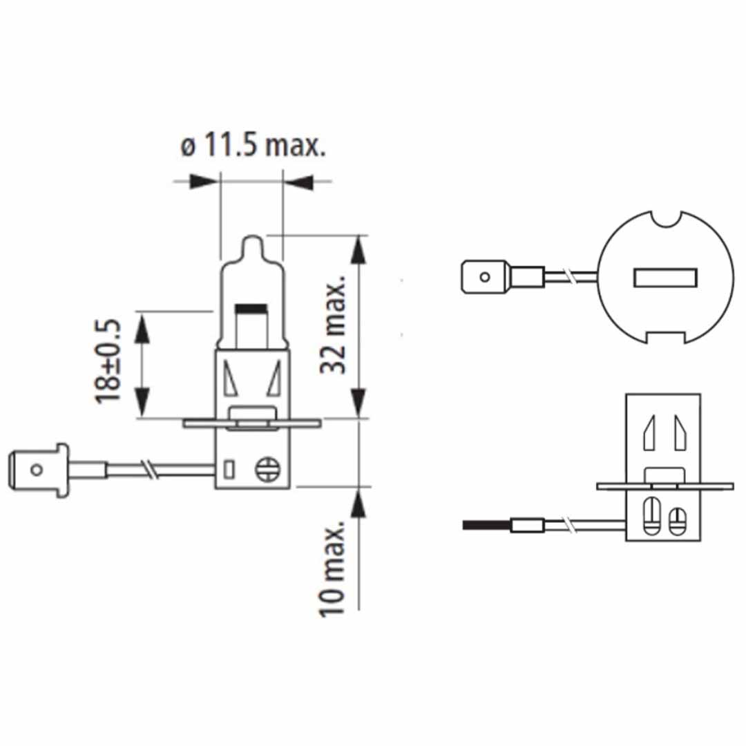 AMPOLLETA HALÓGENA H3 24V 70W NARVA - Image 3