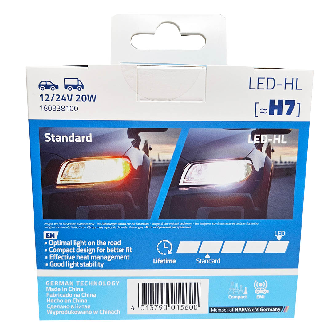 KIT AMPOLLETAS LED H7 12-24V 24W NARVA - Image 5