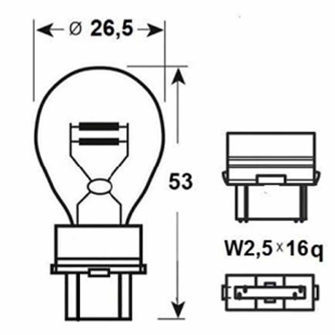 AMPOLLETA COLA DE PEZ 12V 27/7W DOS CONTACTOS AMBAR NARVA - Image 3