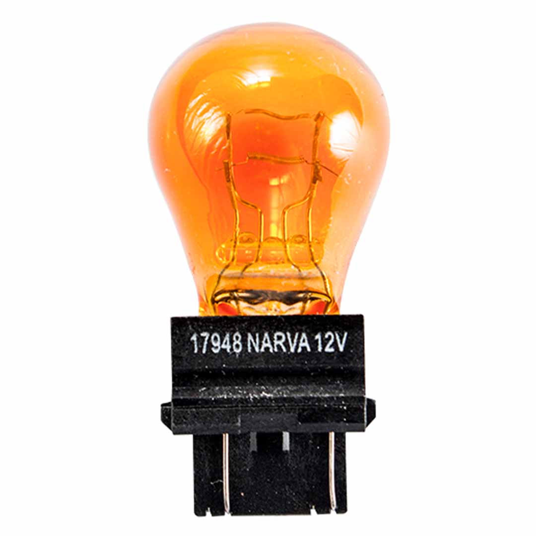 AMPOLLETA COLA DE PEZ 12V 27/7W DOS CONTACTOS AMBAR NARVA - Image 2