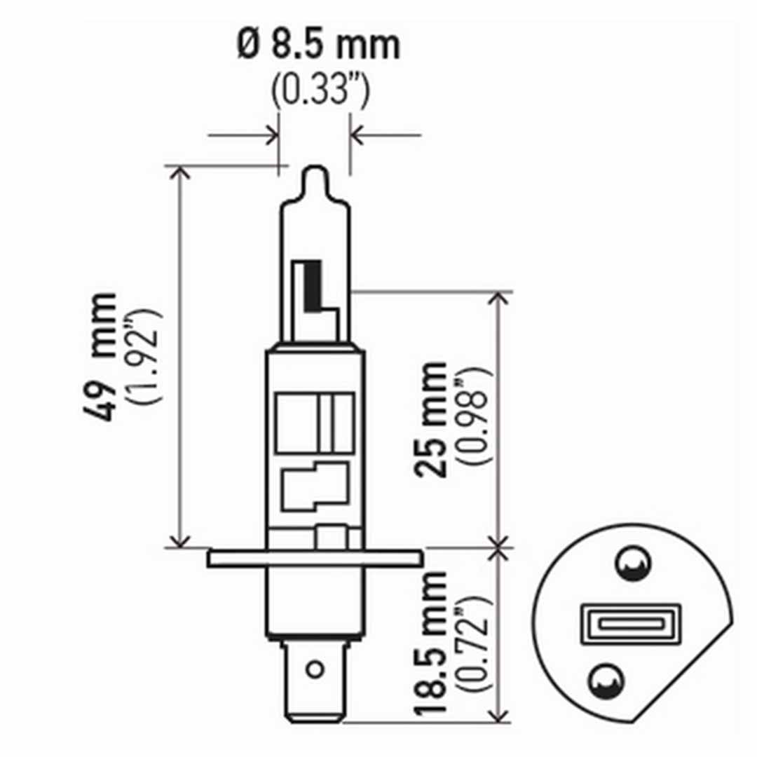 AMPOLLETA HALÓGENA H1 12V 55W HELLA - Image 3