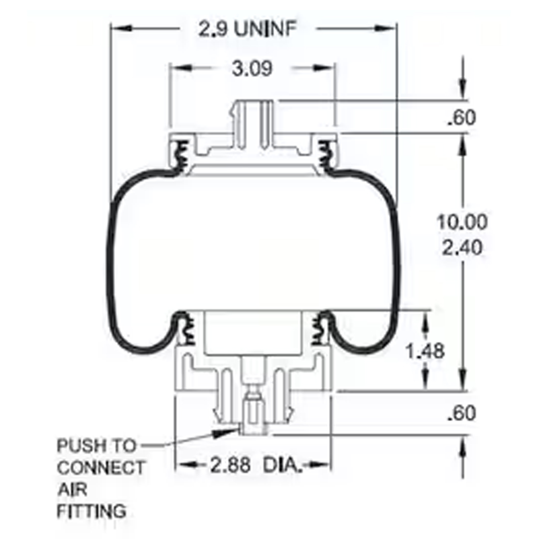 PULMON DE CABINA KENWORTH 1S5-224 GOODYEAR - Image 2