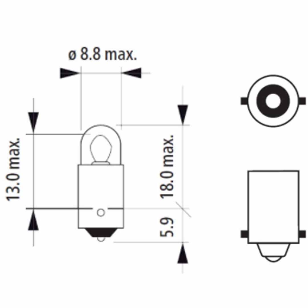 AMPOLLETA BALA 12V 2W NARVA - Image 3