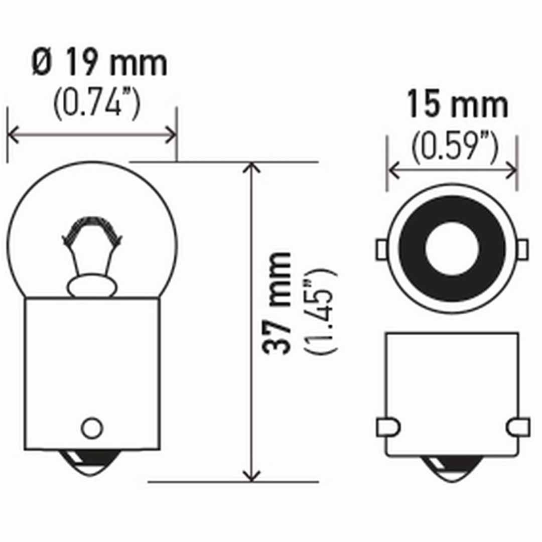 AMPOLLETA GLOBO CHICO 24V 10W HELLA - Image 3