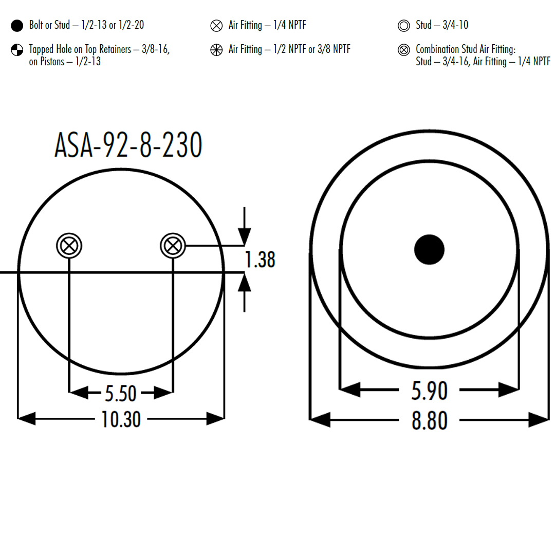 PULMON DE SUSPENSION 1T17CA-5 1R13-159 SPRINGRIDE - Image 2