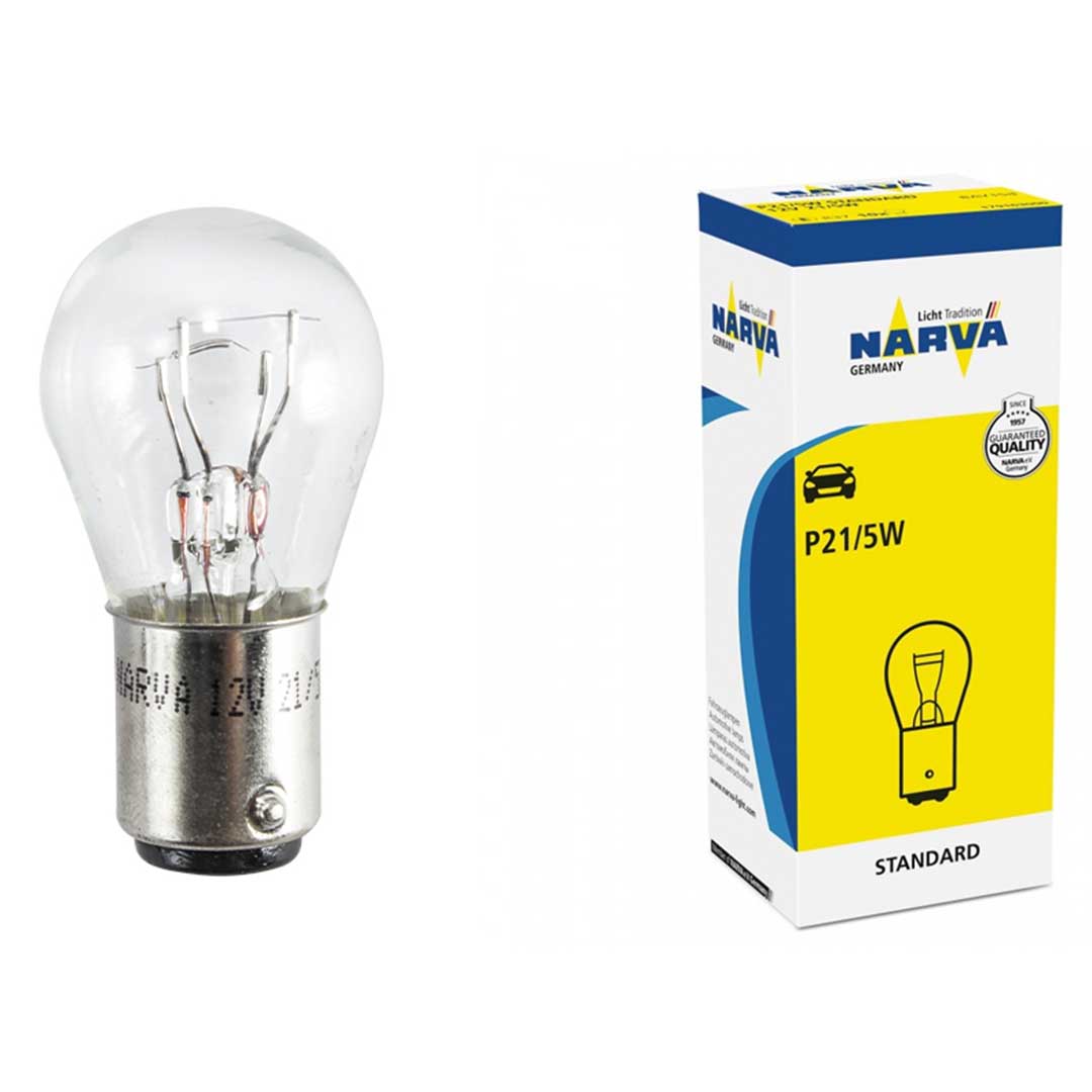 AMPOLLETA GLOBO GRANDE 12V 21W DOS CONTACTOS P/D NARVA