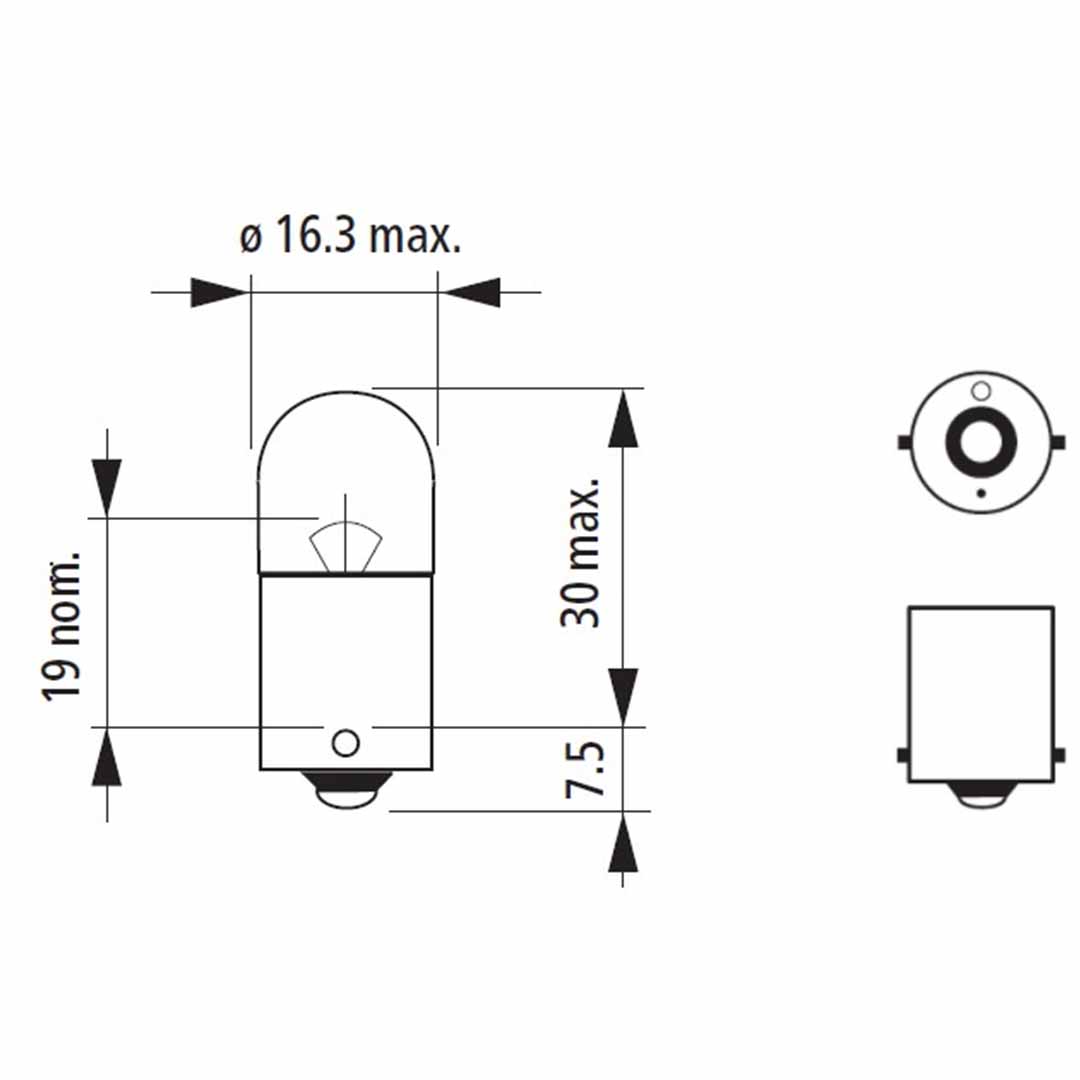 AMPOLLETA GLOBO CHICO 24V 10W NARVA - Image 3