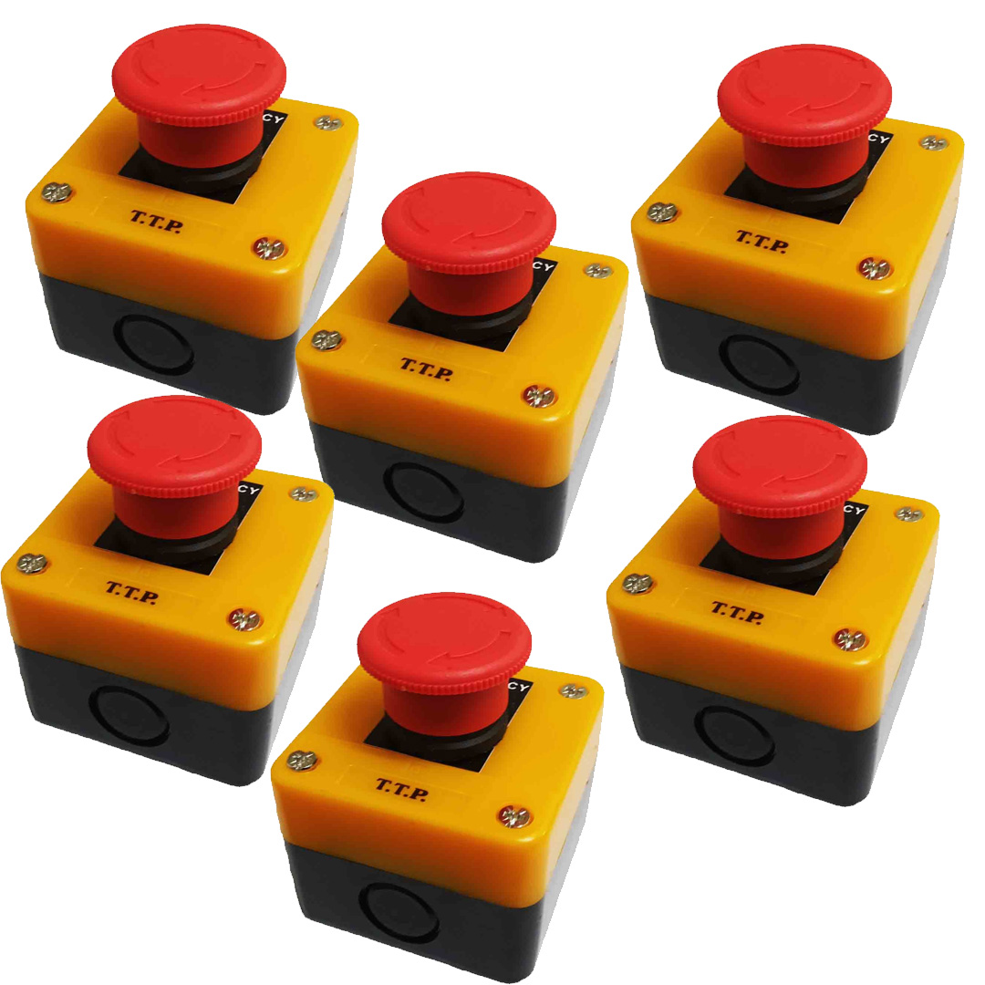 BOTON PARADA DE EMERGENCIA NC PACK 6 UNIDADES