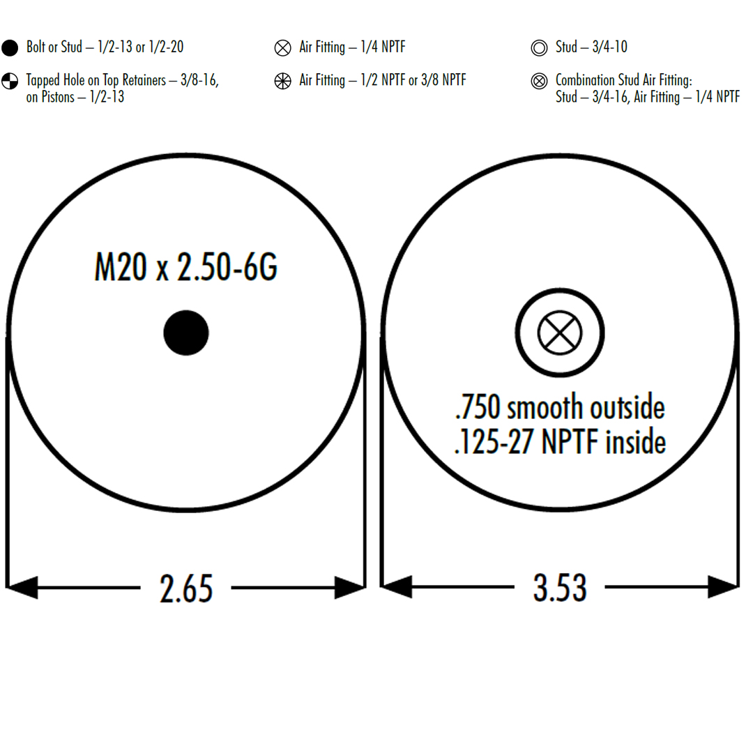 PULMON DE CABINA CAMION MACK 1S5-154 GOODYEAR - Image 2