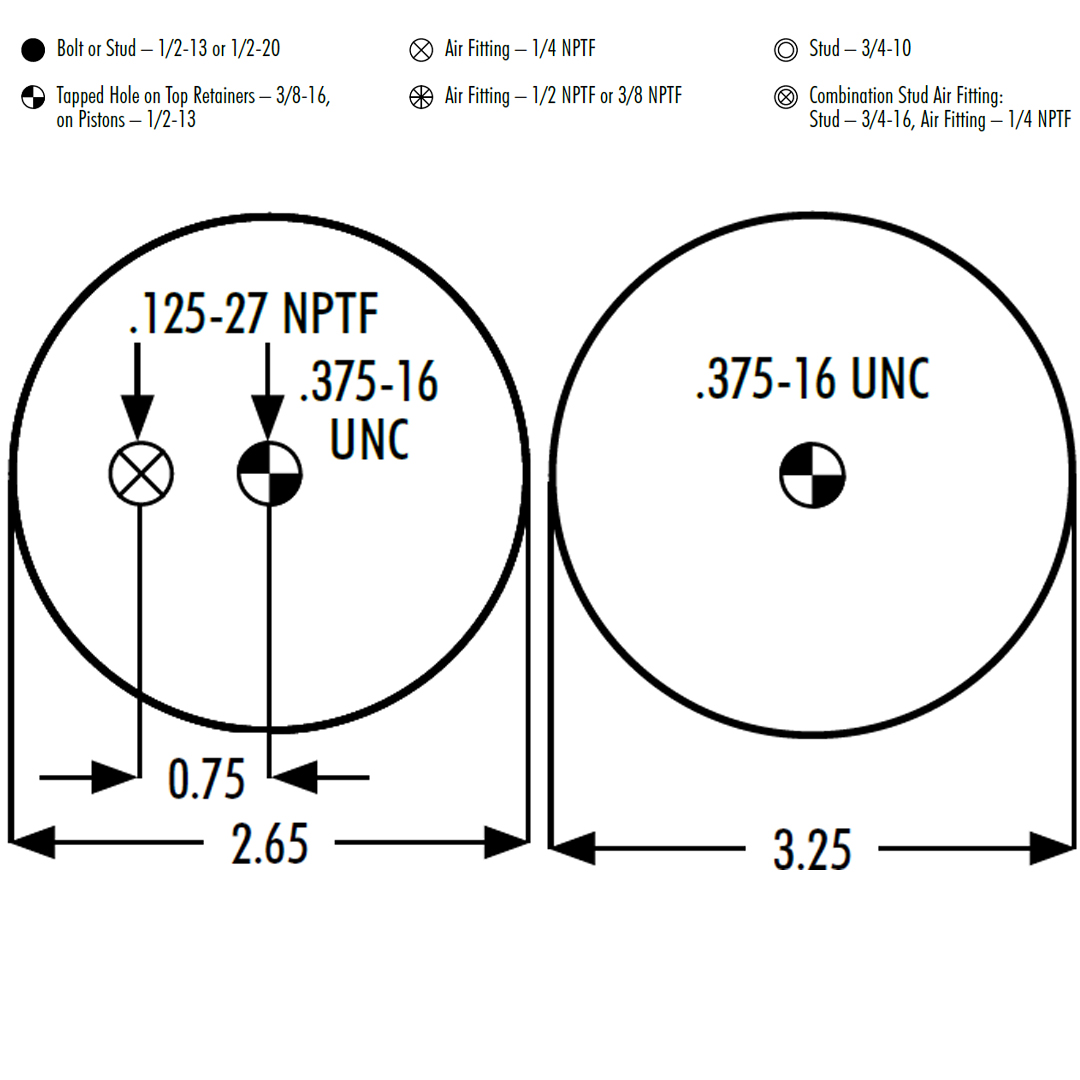 PULMON DE CABINA CAMION INTERNATIONAL 1S5-057 GOODYEAR - Image 2