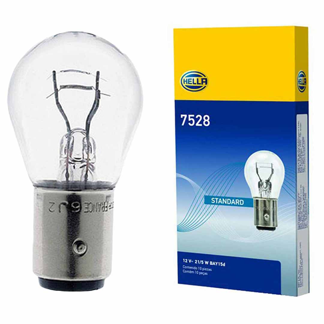 AMPOLLETA GLOBO GRANDE 12V 21W 2 CONTACTOS PATA DISPAREJA HELLA