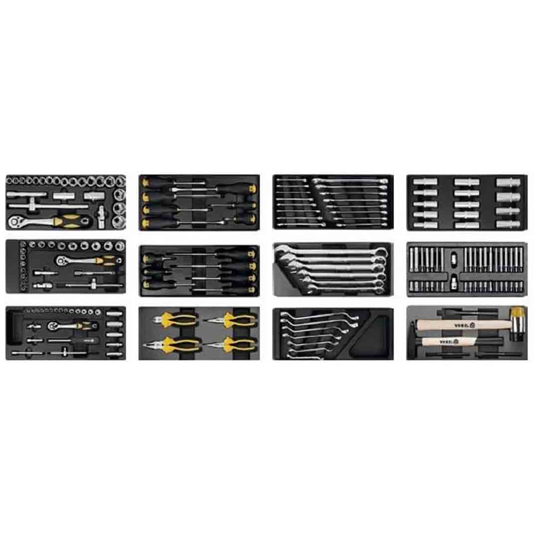 CARRO DE TRABAJO CON HERRAMIENTAS 177 PIEZAS VOREL - Image 7