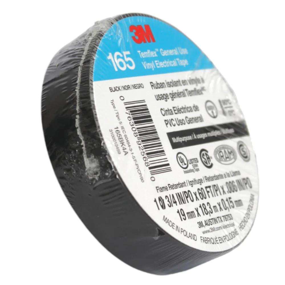 HUINCHA AISLANTE 18 METROS 3M – PACK 10 UNIDADES
