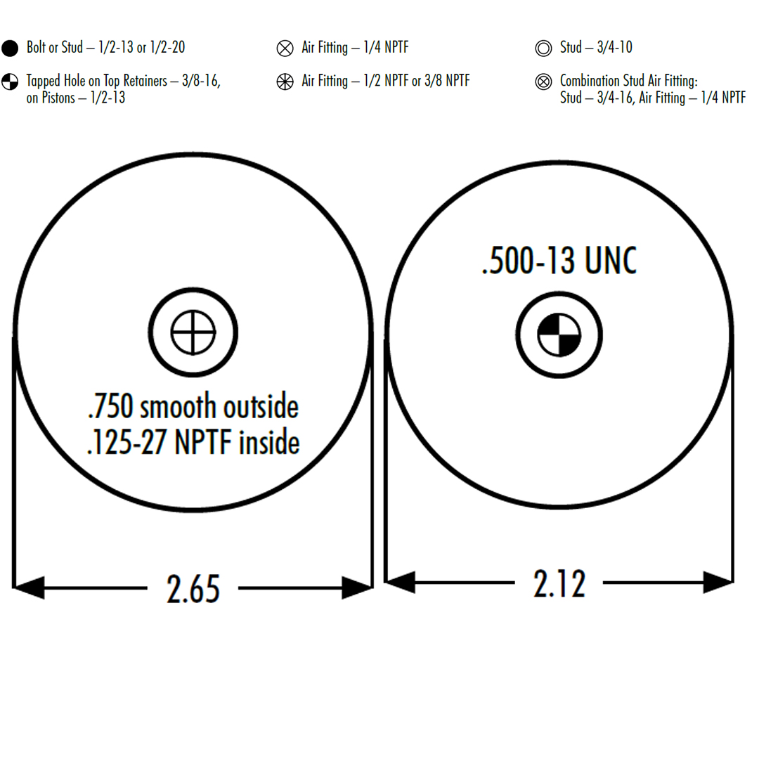 PULMON DE CABINA CAMION MACK 1S5-055 GOODYEAR - Image 3
