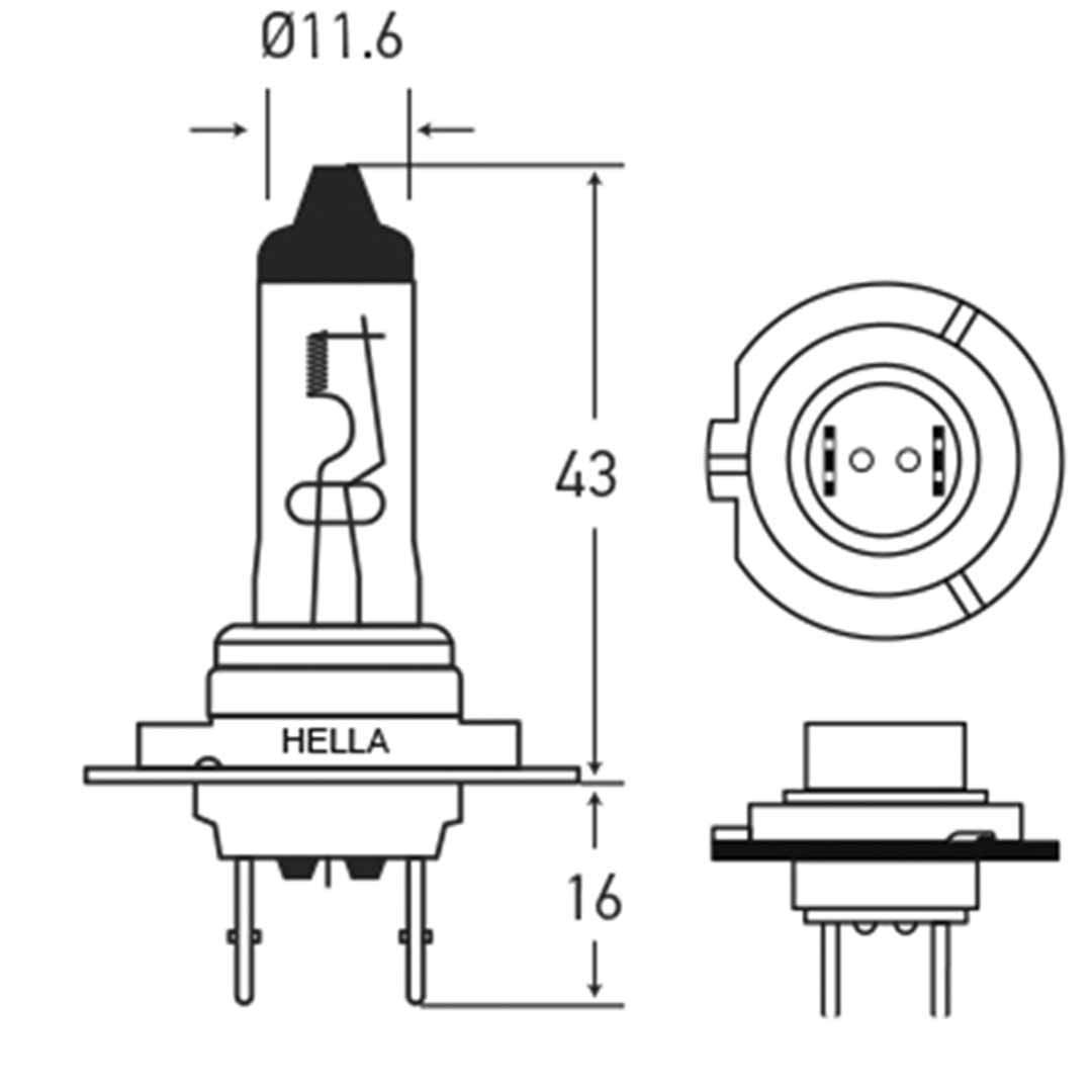 AMPOLLETA HALÓGENA H7 12V 55W HELLA - Image 3