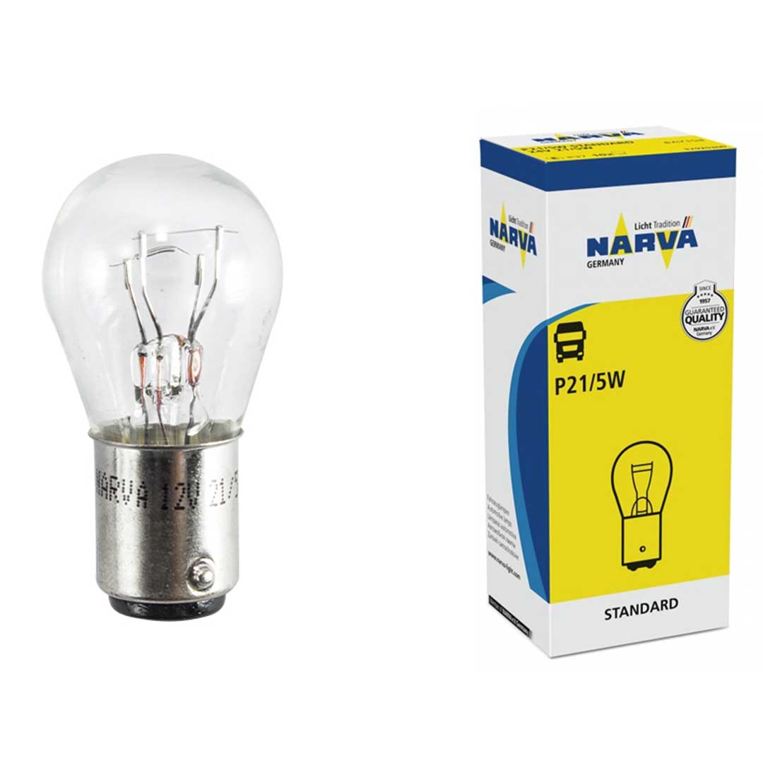 AMPOLLETA GLOBO GRANDE 24V 21W DOS CONTACTOS P/D NARVA
