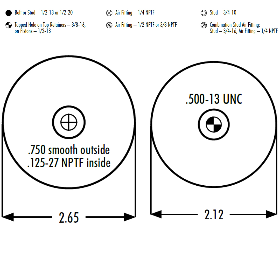 PULMON DE CABINA CAMION INTERNATIONAL 1S4.5-073 GOODYEAR - Image 2